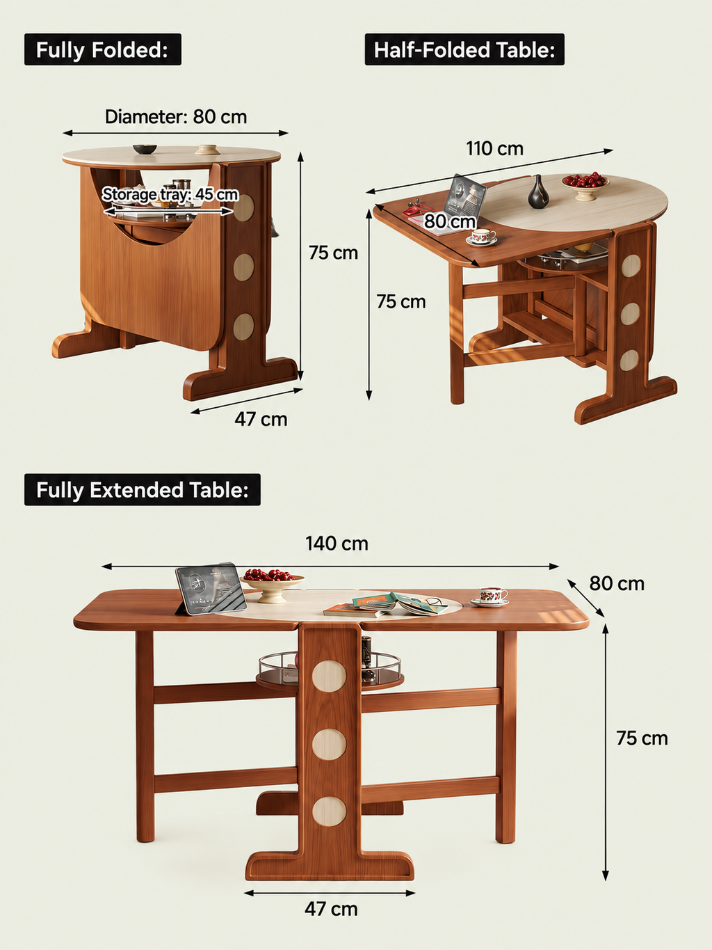 Todd Foldable Dining Table